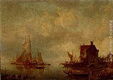 Pieter Christian Dommerson Famous Paintings - Preparing To Set Sail